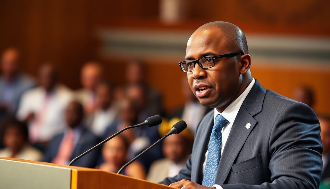 Vereador em assembleia municipal